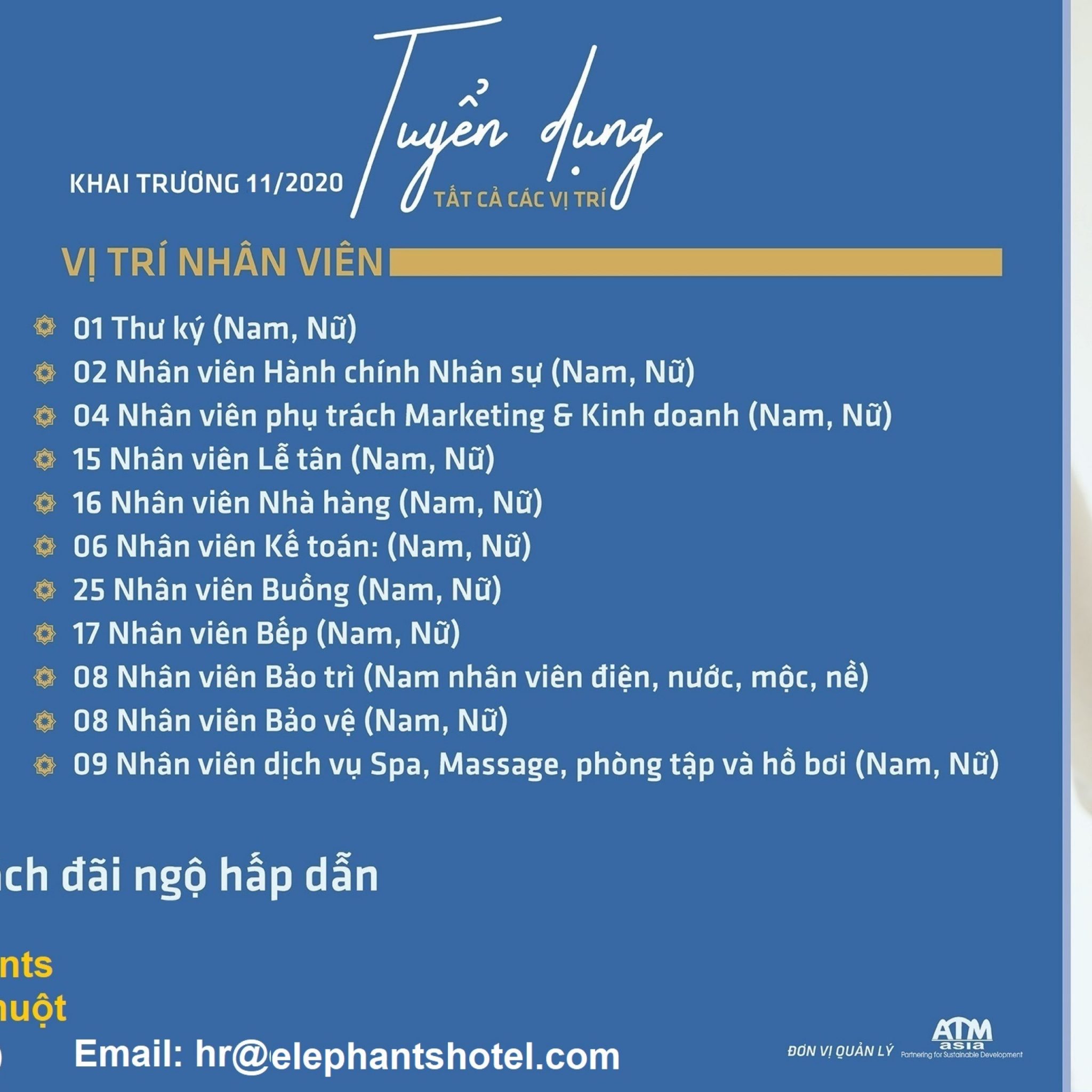 Elephants Hotel tuyển dụng - Việc làm tại Buôn Ma Thuột